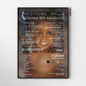 21 Savage 'American Dream' Album Poster