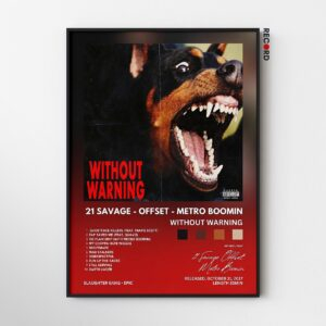 21 Savage 'Without Warning' Album Poster