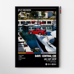 Central Cee x Dave 'Split Decision' Spotify Tracklist Poster