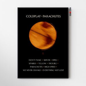 Coldplay 'Parachutes' Tracklist Poster
