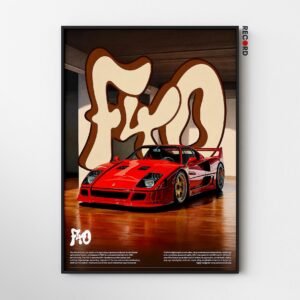 Ferrari F40 'Cover' Poster