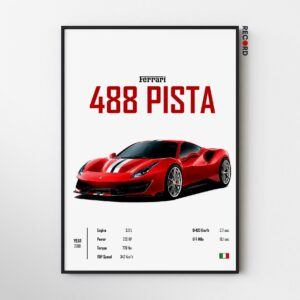 Ferrari 488 Pista Poster