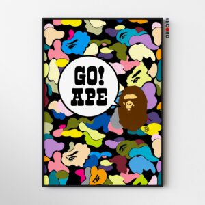GO! APE Camo Streetwear Pop Art Poster