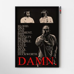 Kendrick Lamar 'Damn' Tracklist Poster