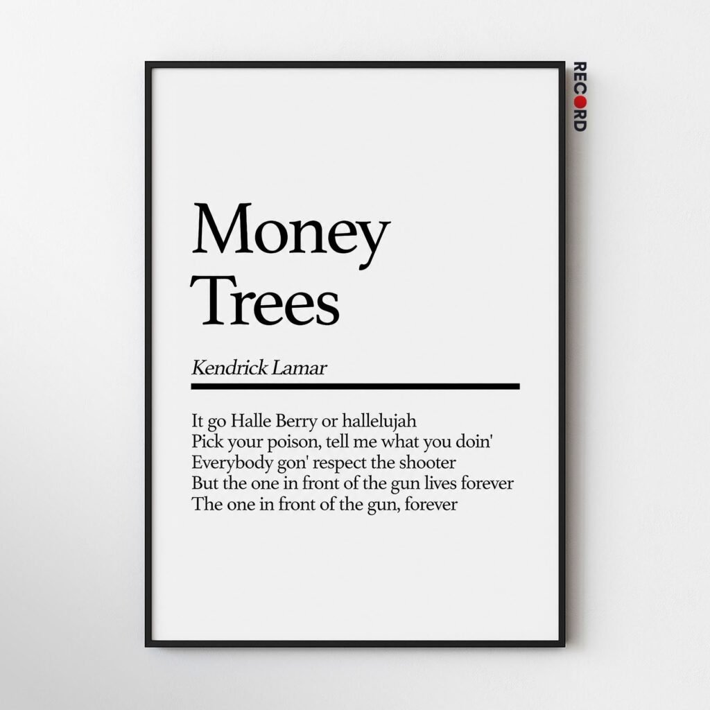 Kendrick Lamar 'Money Trees Definition' Poster