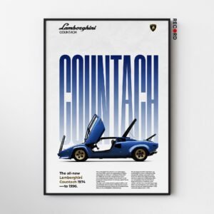 Lamborghini Countach 'Model' Poster