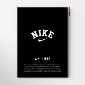 Nike Logo 1964 Black White Poster