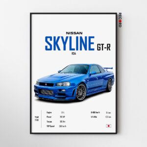 Nissan Skyline GT-R R34 Poster