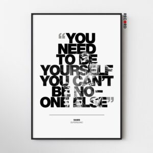 Oasis 'Supersonic Quote' White Poster