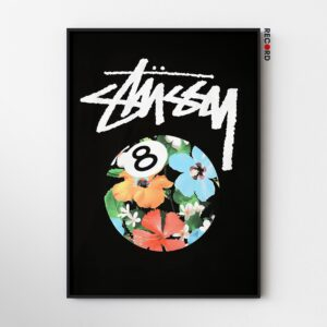 Stussy 'Floral 8 Ball' Poster