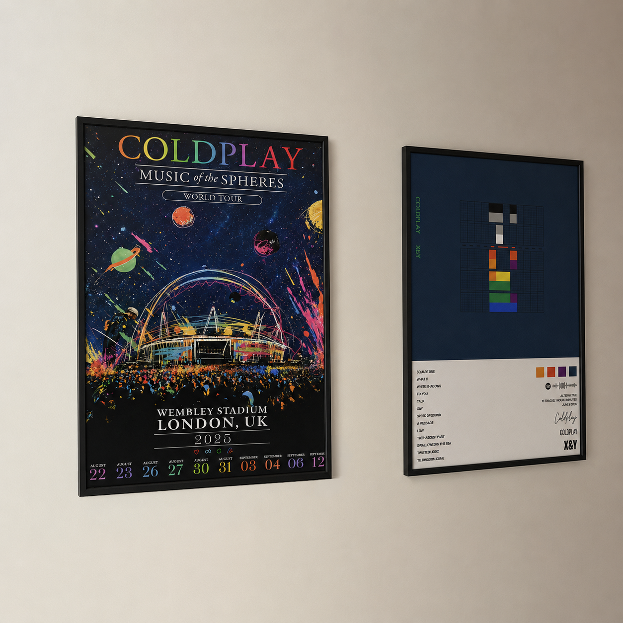 RecordPosters customer wall shared by Hailey K.