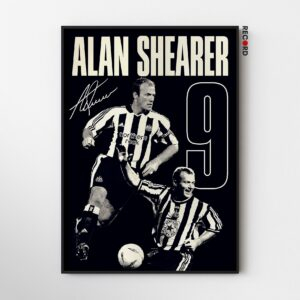 Alan Shearer Newcastle football poster