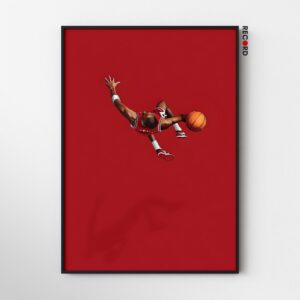 Basketball Red Dunk poster
