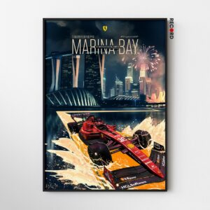 Ferrari F1 Marina Bay Poster