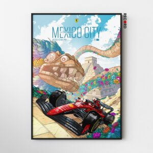 Ferrari F1 Mexico City Poster