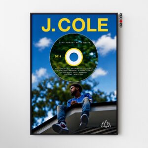 J Cole '2014 Forest Hills Drive' Plaque Poster