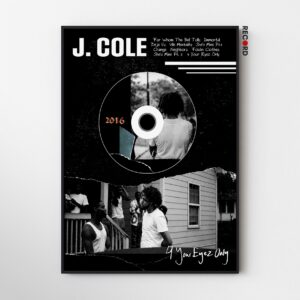 J Cole '4 Your Eyez Only' Plaque Poster