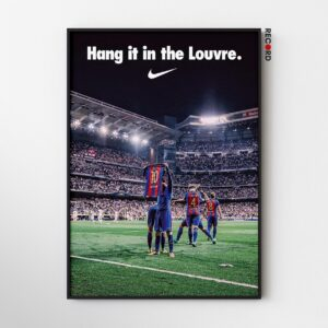 Lionel Messi Hang It in the Louvre Poster