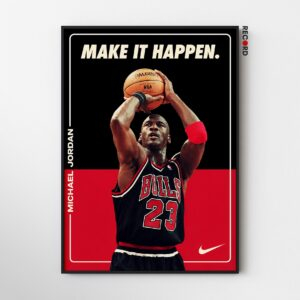 Michael Jordan Make It Happen Shooting Poster