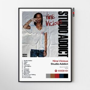 Nine Vicious 'Studio Addict' Album Poster