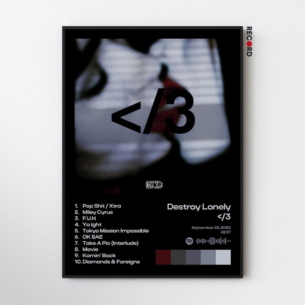 Destroy Lonely '<3' Album Poster