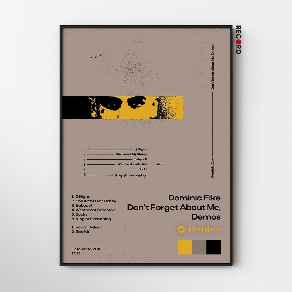 Dominic Fike 'Don't Forget About Me, Demos' Album Poster