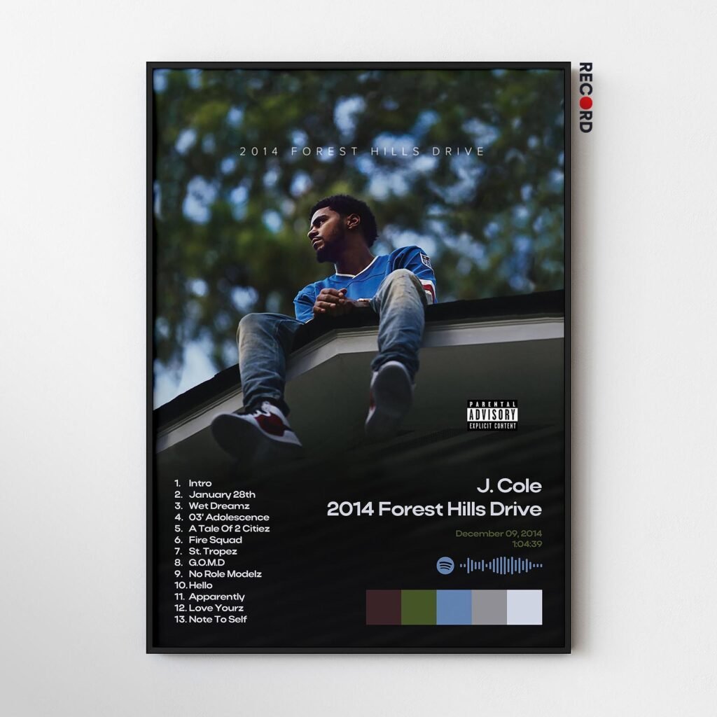 J. Cole '2014 Forest Hills Drive' Album Poster