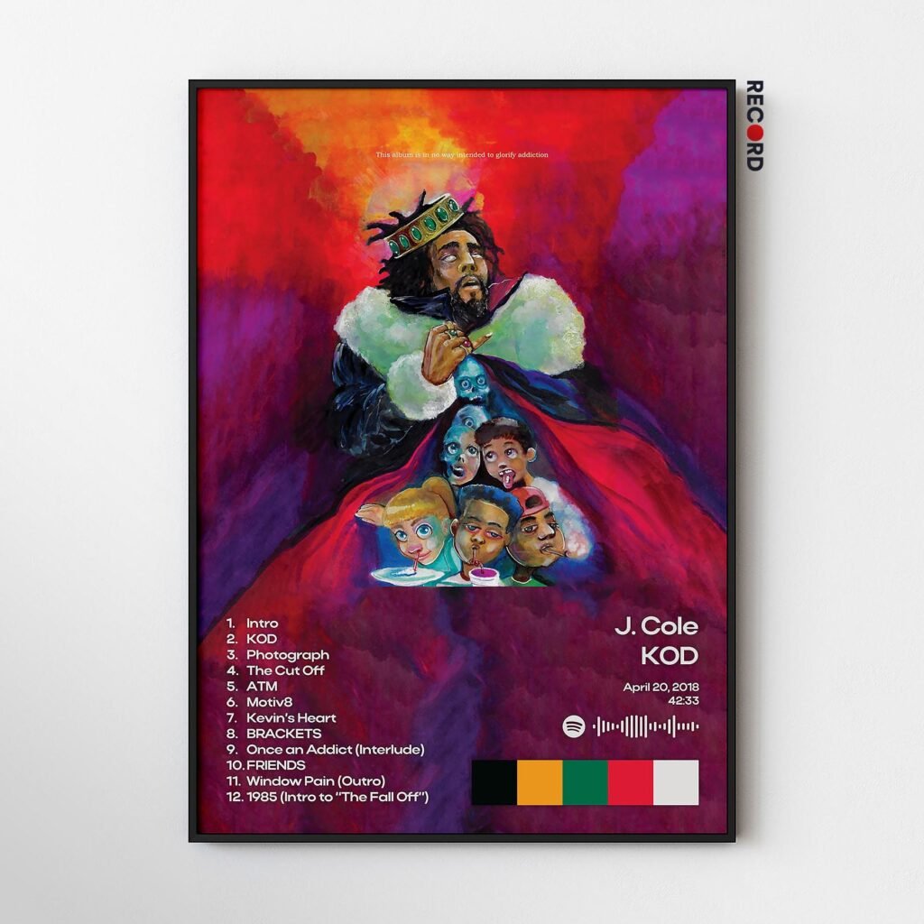 J. Cole 'KOD' Album Poster