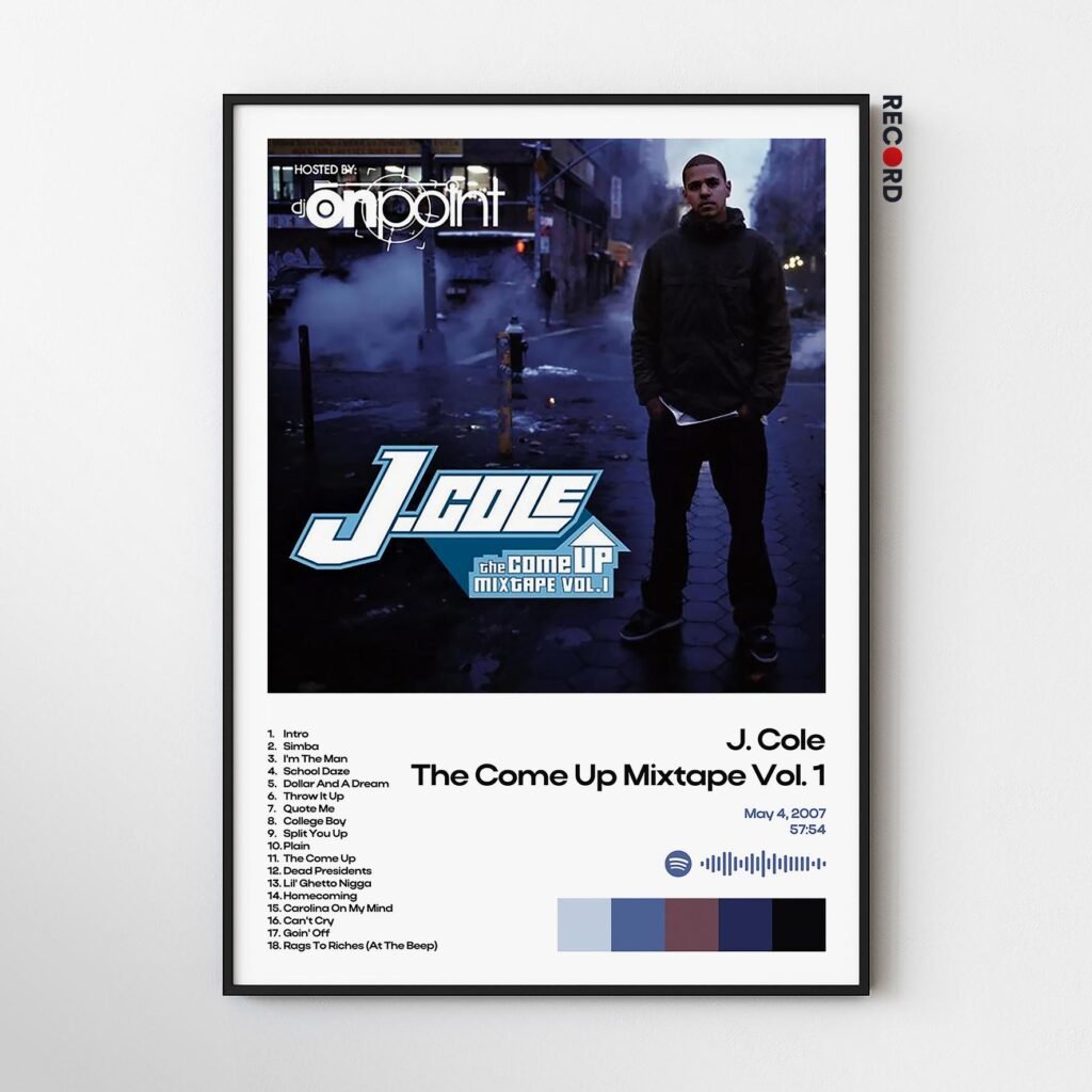 J. Cole 'The Come Up Mixtape Vol. 1' Album Poster
