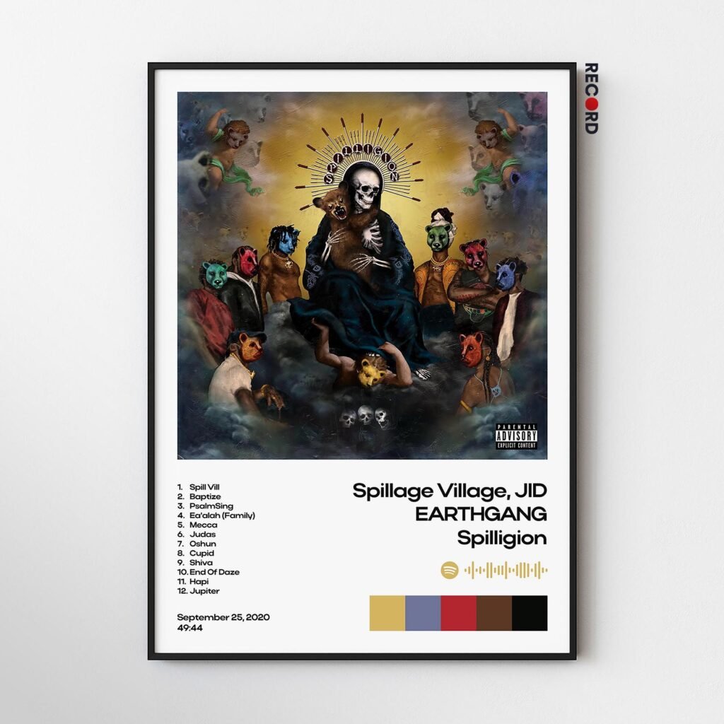 JID, Spillage Village and EARTHGANG 'Spilligion' Album Poster 2