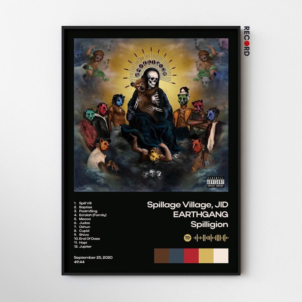 JID, Spillage Village and EARTHGANG 'Spilligion' Album Poster