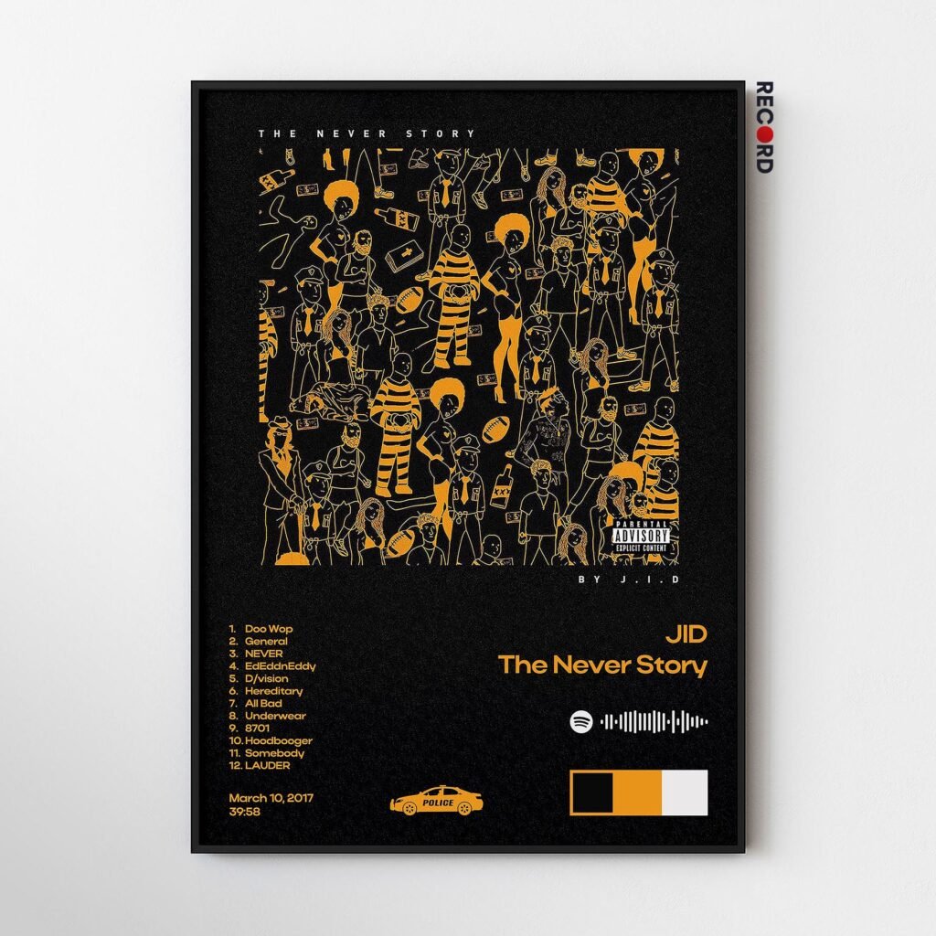 JID 'The Never Story' Album Poster