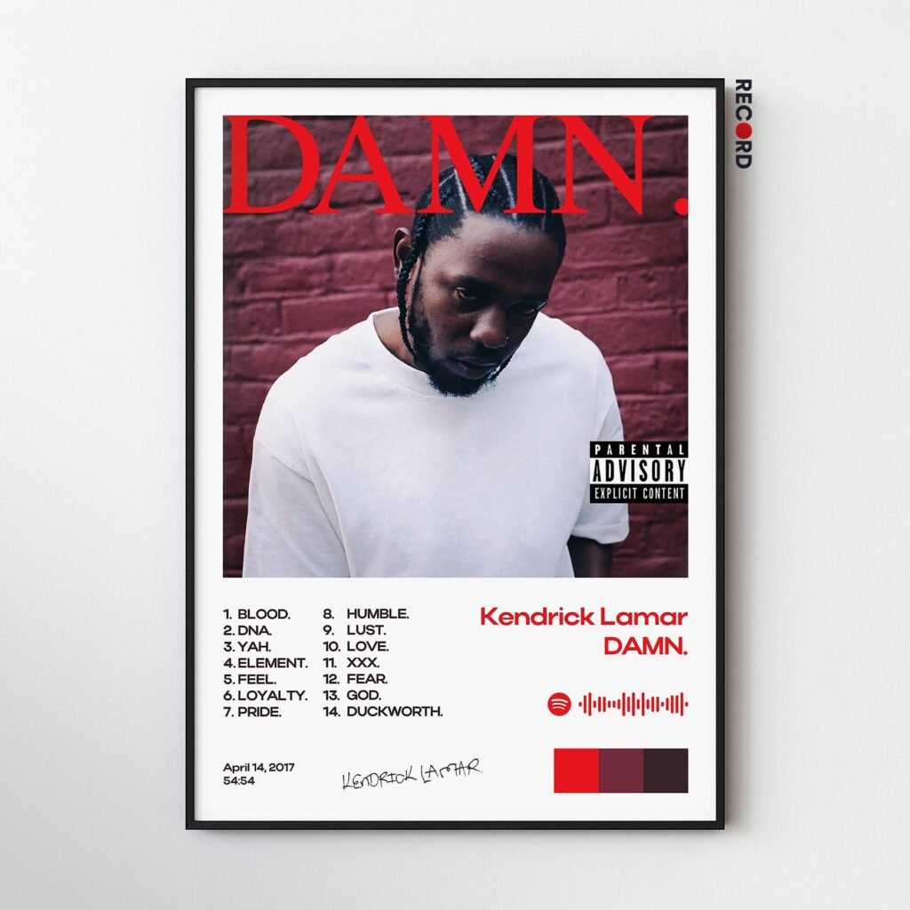 Kendrick Lamar 'DAMN.' Album Poster