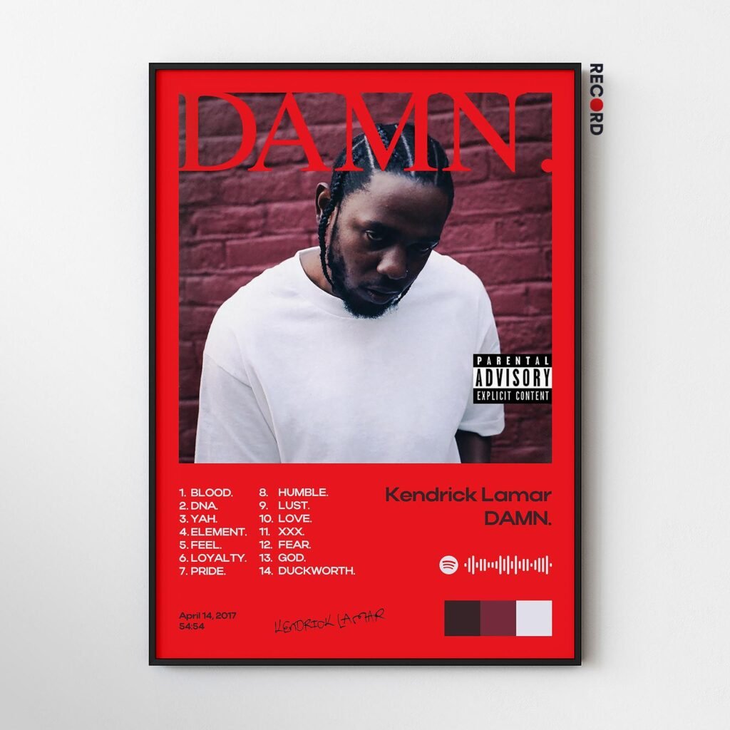 Kendrick Lamar 'DAMN.' Album Poster