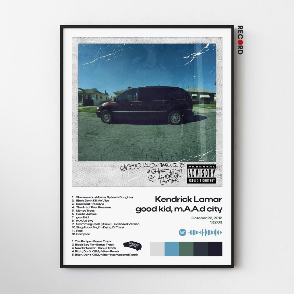 Kendrick Lamar 'good kid m.A.A.d city' Album Poster