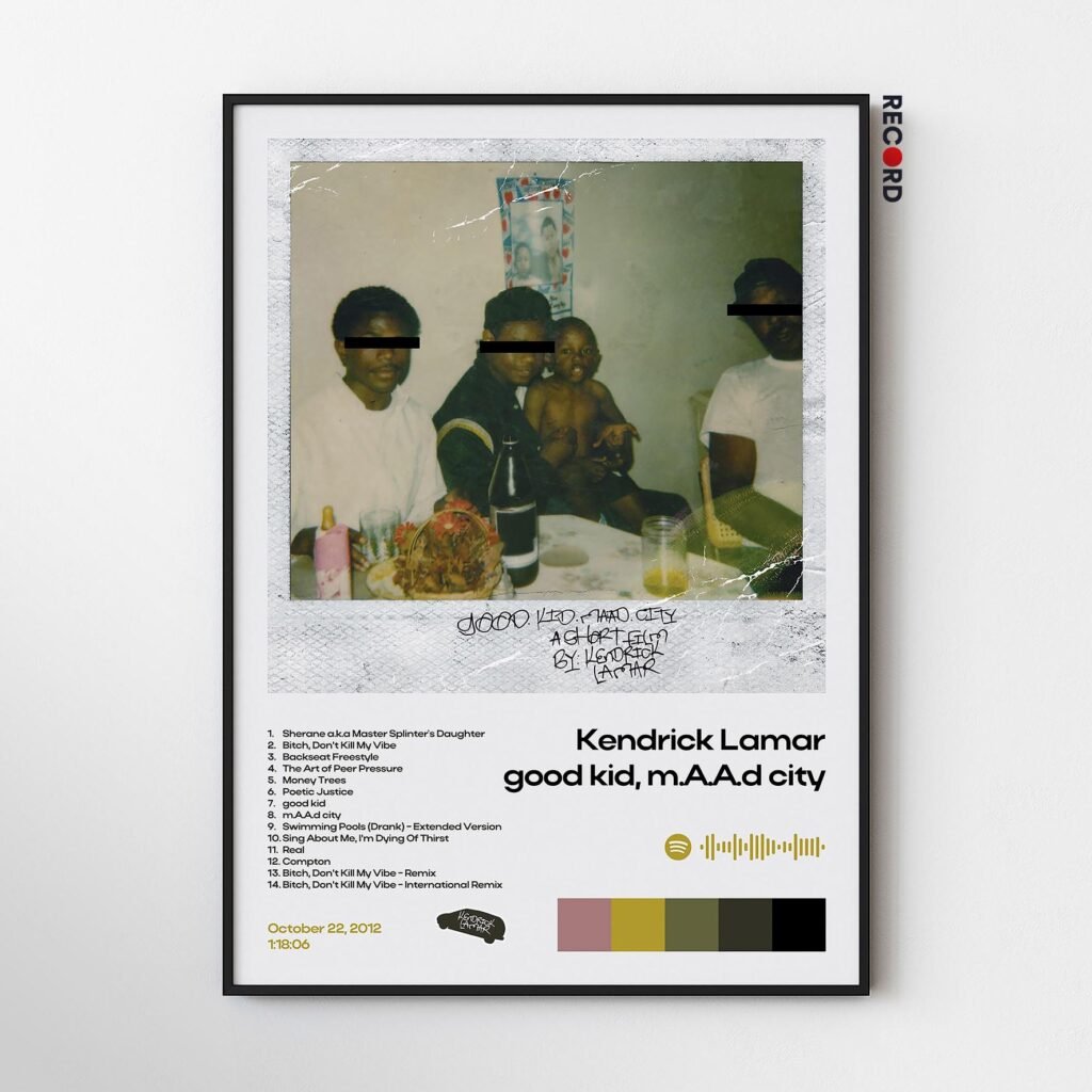 Kendrick Lamar 'good kid m.A.A.d city' Album Poster