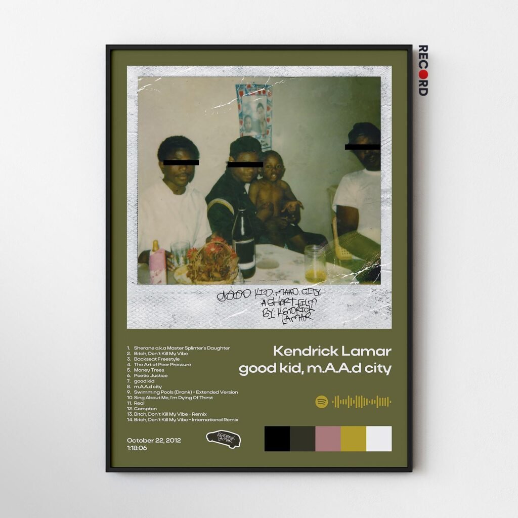 Kendrick Lamar 'good kid m.A.A.d city' Album Poster