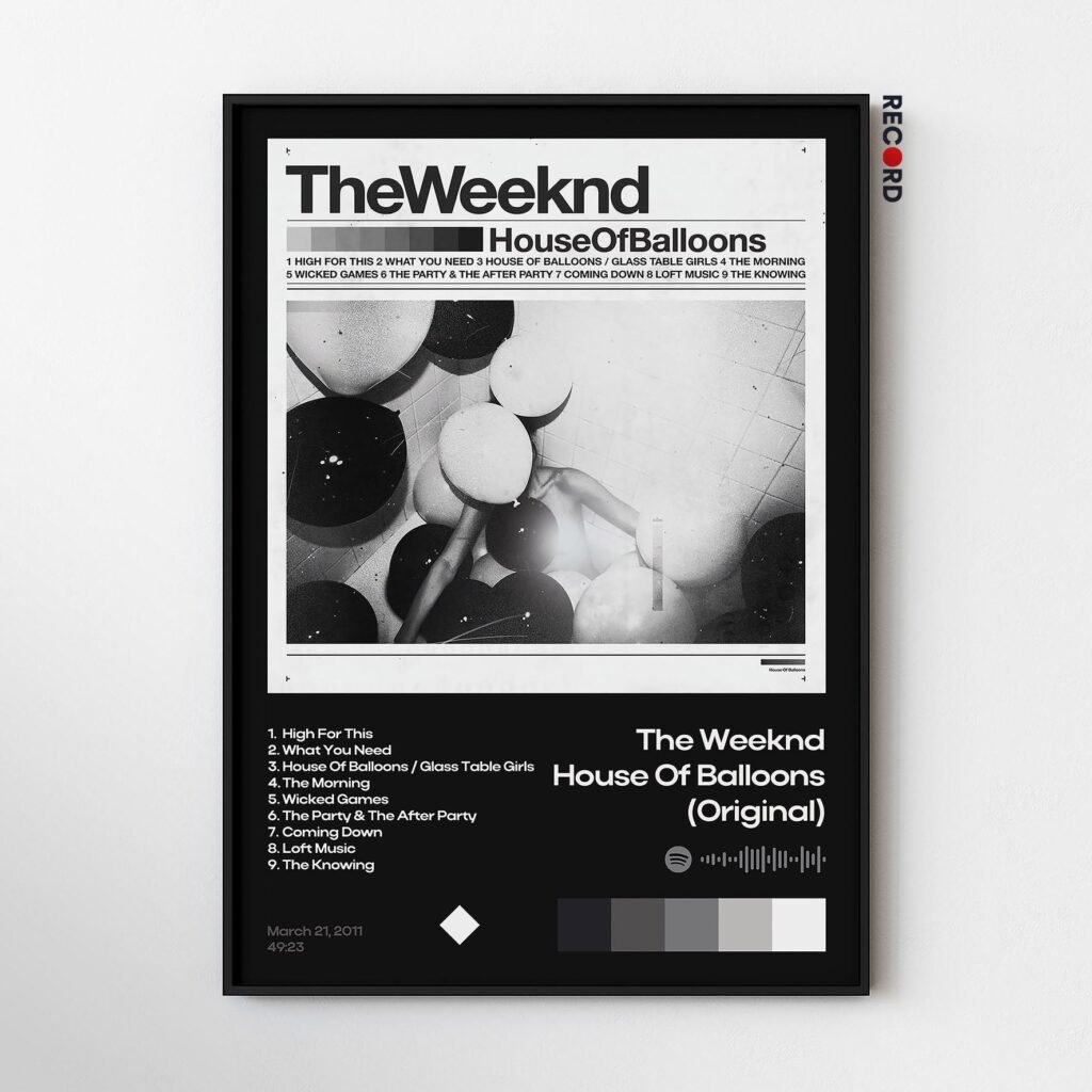 The Weeknd 'House Of Balloons Original' Album Poster