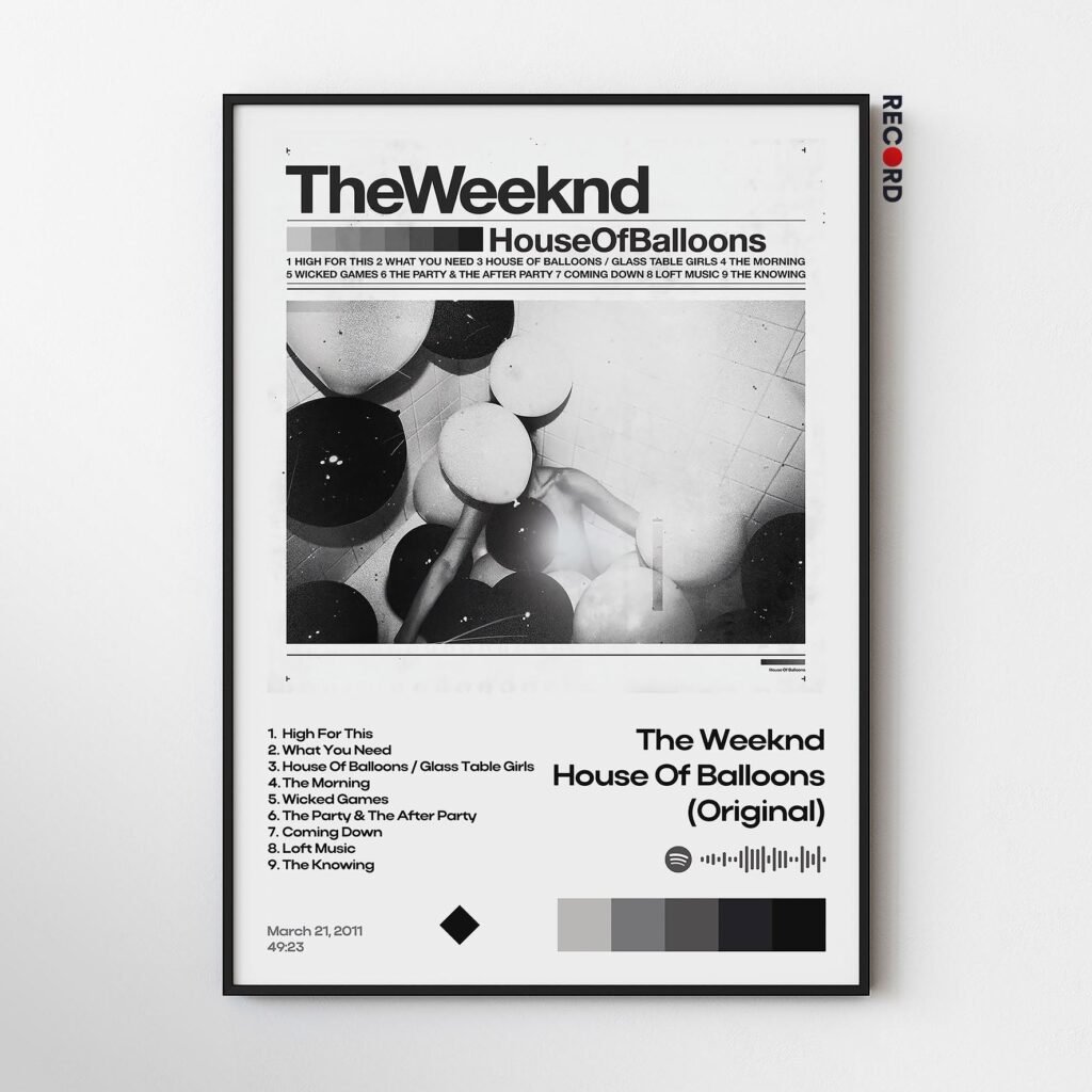 The Weeknd 'House Of Balloons Original' Album Poster