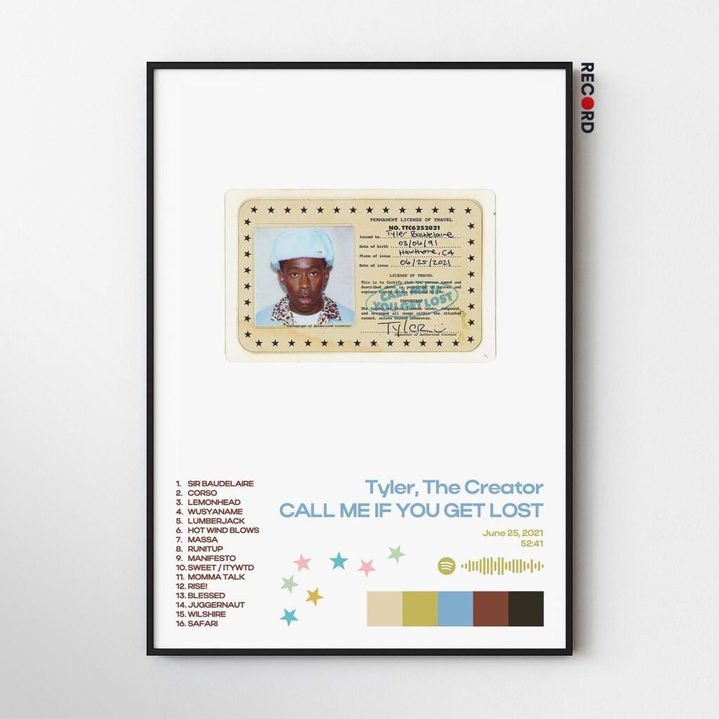 Tyler, The Creator 'CALL ME IF YOU GET LOST' Album Poster
